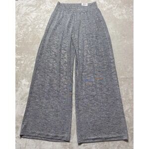 NEW JM Collection Pants Womens Small Silver Wide Leg Elastic Waist Pull On